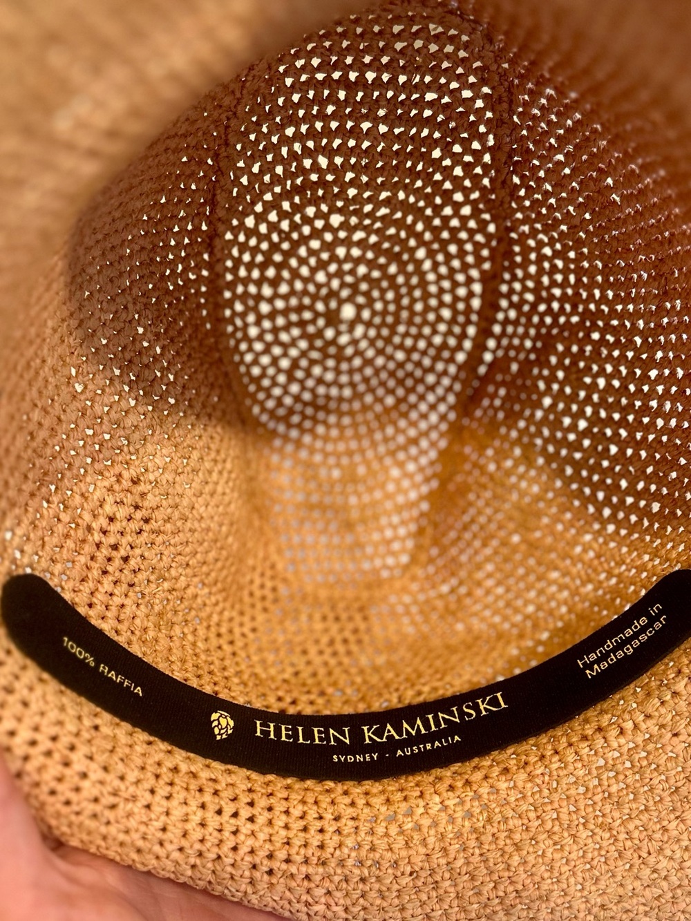 Helen Kaminski 100% Raffia Sun Hat Adjustable Rollable One-Size Luxury - Picture 8 of 9